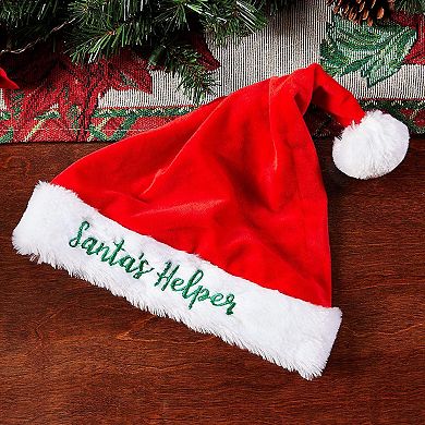 2 Pcs Santa’ S Helper Hats Christmas Hat For Adults Kid Party Costume 10.5x14.2"