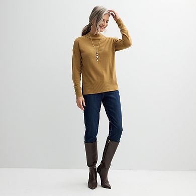 Women's Croft & Barrow® Mockneck Pullover Sweater