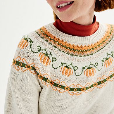 Women's Croft & Barrow® FaIrisle Harvest Pullover Sweater