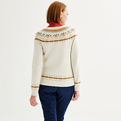 Women's Croft & Barrow® FaIrisle Harvest Pullover Sweater