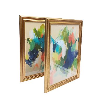 Gallery 57 Colorful Abstracts 2-Piece Framed Wall Art Set