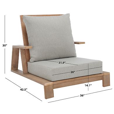 Safavieh Lanai Wood Outdoor Floor Lounge Chair