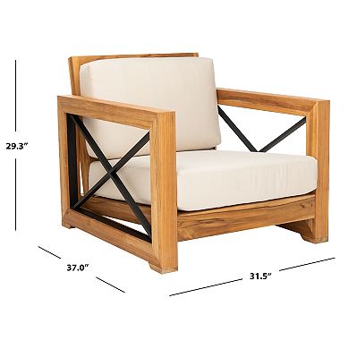 Safavieh Andros Teak Outdoor Arm Chair