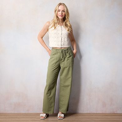 Women's LC Lauren Conrad High Rise Patch Pocket Wide Leg Pants