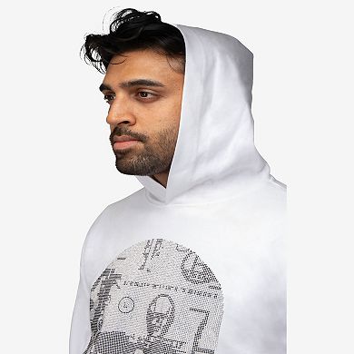 Men's Rinestone Embellished Skull Pullover Hoodie