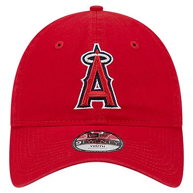 Youth New Era Red Los Angeles Angels Team Color 9TWENTY Adjustable Hat