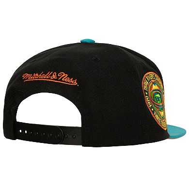 Men's Mitchell & Ness Black/Teal Pittsburgh Pirates Citrus Cooler Snapback Hat