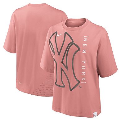 Women's Nike Pink New York Yankees Statement Boxy T-Shirt
