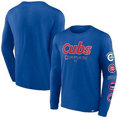 Men's Fanatics Branded Royal Chicago Cubs Strike the Goal Long Sleeve T-Shirt