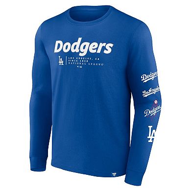 Men's Fanatics Branded Royal Los Angeles Dodgers Strike the Goal Long Sleeve T-Shirt