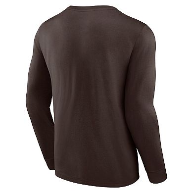 Men's Fanatics Branded Brown San Diego Padres Strike the Goal Long Sleeve T-Shirt