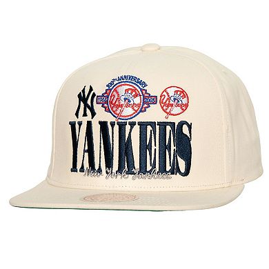 Men's Mitchell & Ness Cream New York Yankees Reframe Retro Snapback Hat