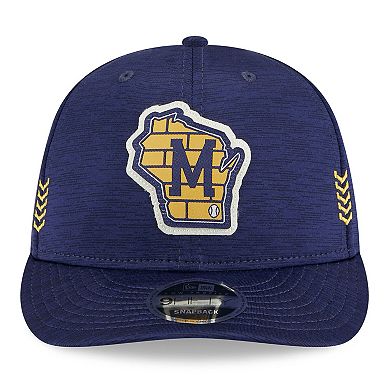 Men's New Era Navy Milwaukee Brewers 2024 Clubhouse Low Profile 9FIFTY Snapback Hat