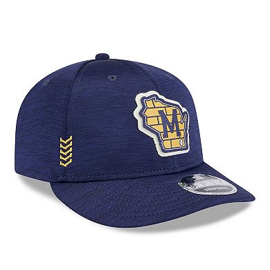 Men's New Era Navy Milwaukee Brewers 2024 Clubhouse Low Profile 9FIFTY Snapback Hat