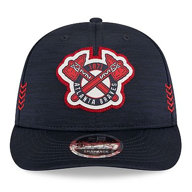 Men's New Era Navy Atlanta Braves 2024 Clubhouse Low Profile 9FIFTY Snapback Hat