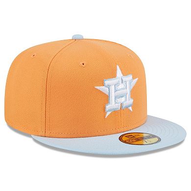Men's New Era Orange/Light Blue Houston Astros Spring Color Basic Two-Tone 59FIFTY Fitted Hat