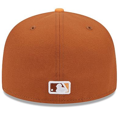 Men's New Era Brown/Orange Houston Astros Spring Color Basic Two-Tone 59FIFTY Fitted Hat