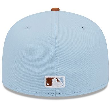 Men's New Era Light Blue/Brown Houston Astros Spring Color Basic Two-Tone 59FIFTY Fitted Hat