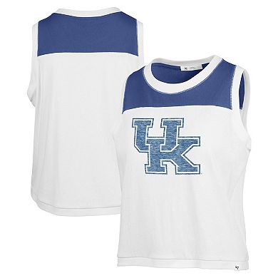 Women's '47 White Kentucky Wildcats Premier Zoey Waist Length Tank Top