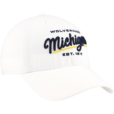 Women's '47 White Michigan Wolverines Sidney Clean Up Adjustable Hat