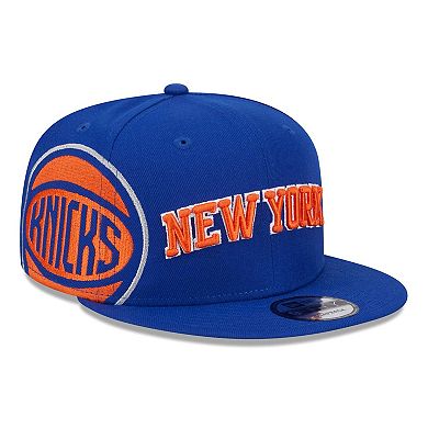 Men's New Era Blue New York Knicks Side Logo 9FIFTY Snapback Hat