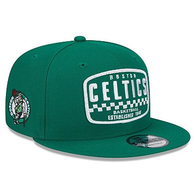Men's New Era Kelly Green Boston Celtics  Rally Drive Finish Line Patch 9FIFTY Snapback Hat