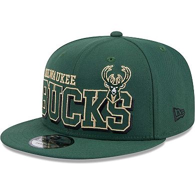 Men's New Era Hunter Green Milwaukee Bucks Gameday 59FIFTY Snapback Hat