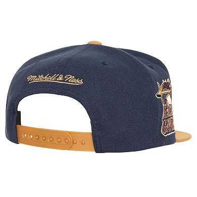 Men's Mitchell & Ness Navy Atlanta Braves Work It Snapback Hat