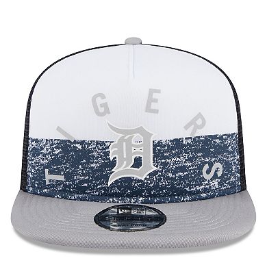 Men's New Era White/Gray Detroit Tigers Team Foam Front A-Frame Trucker 9FIFTY Snapback Hat