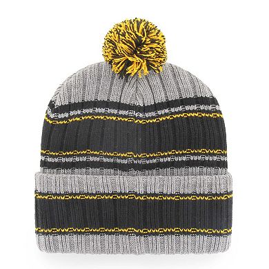 Men's '47 Gray Iowa Hawkeyes Rexford Cuffed Knit Hat with Pom