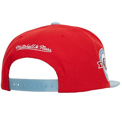 Men's Mitchell & Ness Red/Light Blue Chicago Cubs Hometown Snapback Hat