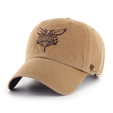 Men's '47 Tan Charlotte Hornets Ballpark Clean Up Adjustable Hat