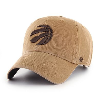 Men's '47 Tan Toronto Raptors Ballpark Clean Up Adjustable Hat