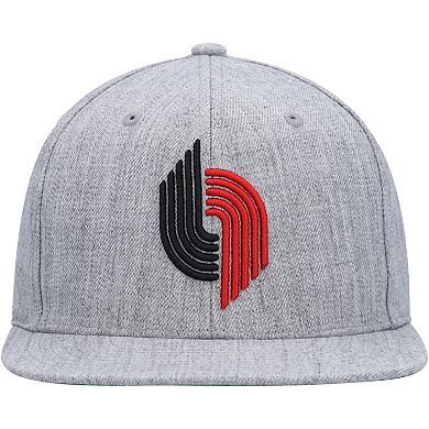 Men's Mitchell & Ness Heather Gray Portland Trail Blazers Hardwood Classics 2.0 Snapback Hat