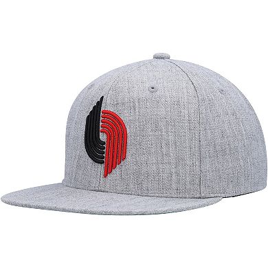 Men's Mitchell & Ness Heather Gray Portland Trail Blazers Hardwood Classics 2.0 Snapback Hat