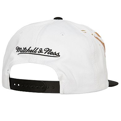 Men's Mitchell & Ness White Philadelphia 76ers Hot Fire Snapback Hat