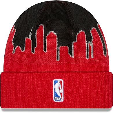 Men's New Era Red/Black Houston Rockets 2022 Tip-Off Cuffed Knit Hat