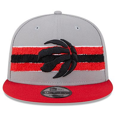 Men's New Era Gray Toronto Raptors Chenille Band 9FIFTY Snapback Hat