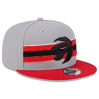 Men's New Era Gray Toronto Raptors Chenille Band 9FIFTY Snapback Hat