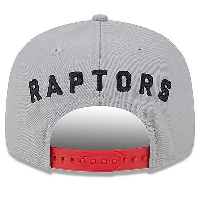 Men's New Era Gray Toronto Raptors Chenille Band 9FIFTY Snapback Hat