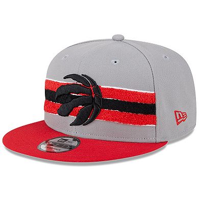 Men's New Era Gray Toronto Raptors Chenille Band 9FIFTY Snapback Hat