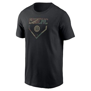 Men's Nike Black Chicago Cubs Camo T-Shirt