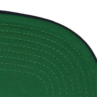 Men's Mitchell & Ness White/Navy Houston Rockets Retro Sport Color Block Script Snapback Hat