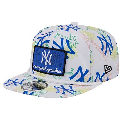 Men's New Era White New York Yankees Islander Golfer Snapback Hat
