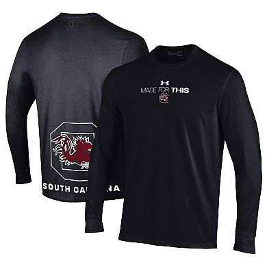 Unisex Under Armour  Black South Carolina Gamecocks 2024 On-Court Bench Unity Performance Long Sleeve T-Shirt