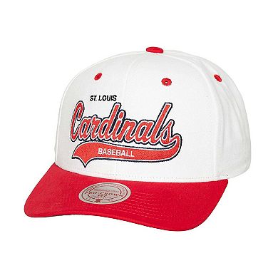 Men's Mitchell & Ness White St. Louis Cardinals Cooperstown Collection Tail Sweep Pro Snapback Hat