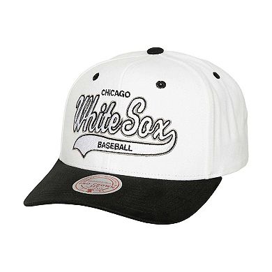 Men's Mitchell & Ness White Chicago White Sox Cooperstown Collection Tail Sweep Pro Snapback Hat