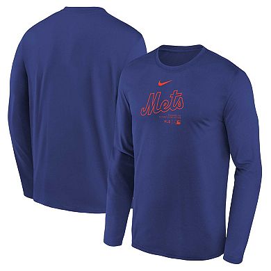 Youth Nike Royal New York Mets Authentic Collection Long Sleeve Performance T-Shirt