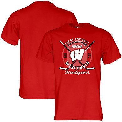 Unisex Blue 84  Red Wisconsin Badgers 2024 WCHA Women's Hockey Conference Tournament Champions T-Shirt