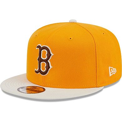 Men's New Era Gold Boston Red Sox Tiramisu  9FIFTY Snapback Hat